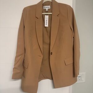 The Drop Women’s Blake Long Blazer in Praline